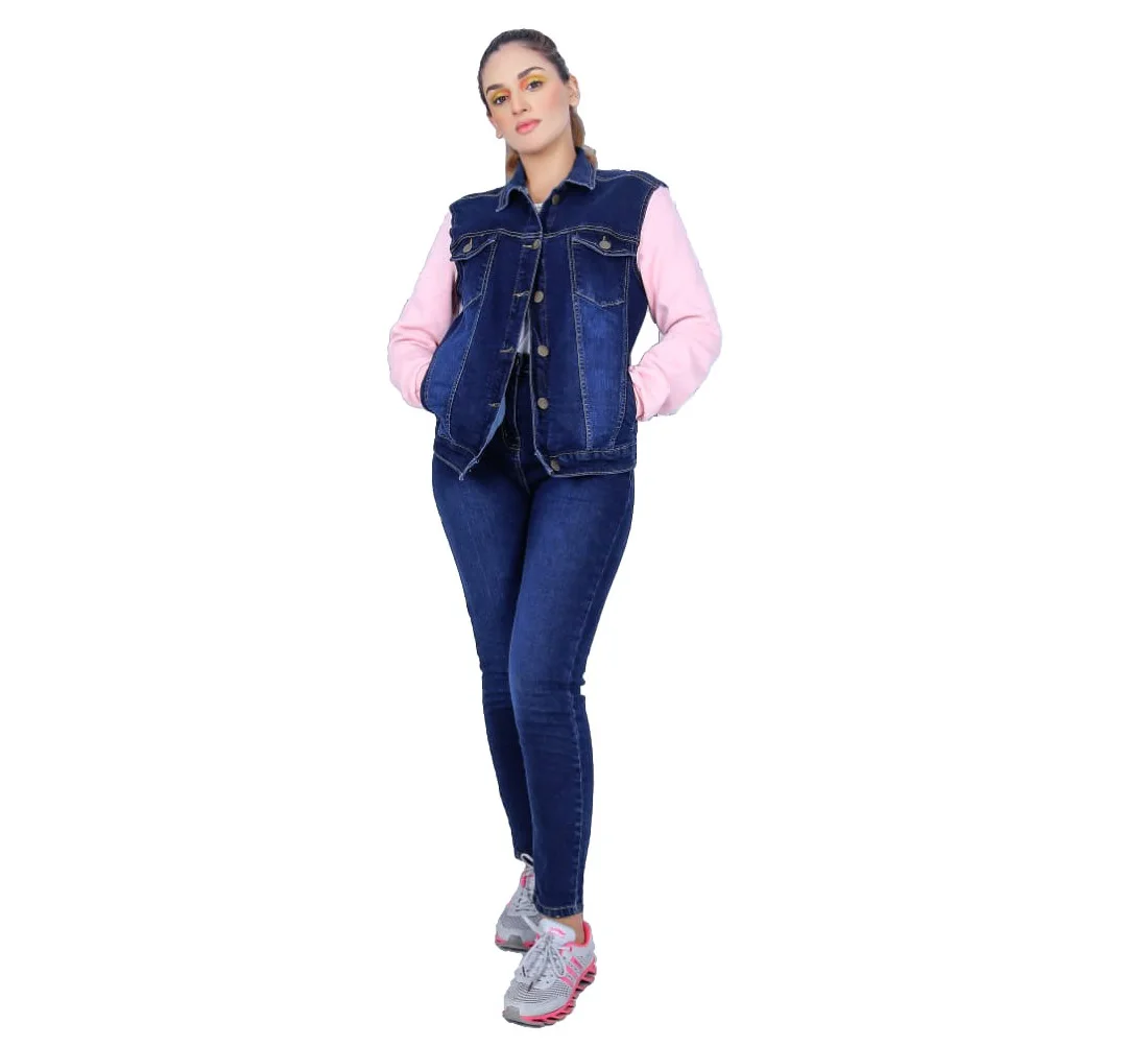 Factory Cheap Price Breathable High Quality Women Jeans Denim Jacket Top Selling Jacket 2024 With customized logo stuff shade et