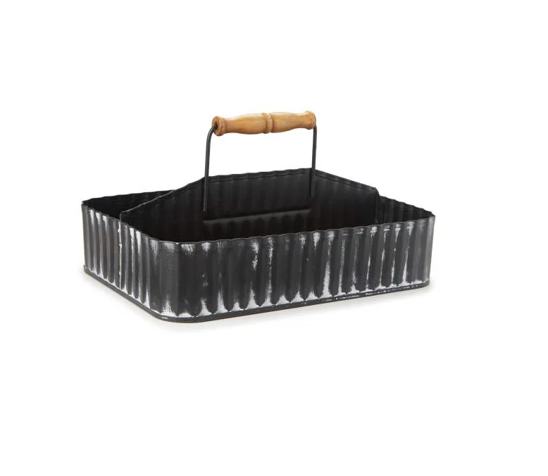 Galvanized Caddy Holder Set of 4 New Metal Galvanized Caddy Holder For Kitchen Ware New Metal Cutlery holder In Wholesale Price