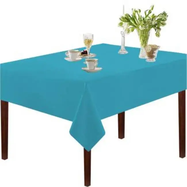 Beautiful Table Cloth Woven Cotton Linen Table Cloth for Banquet Solid colour