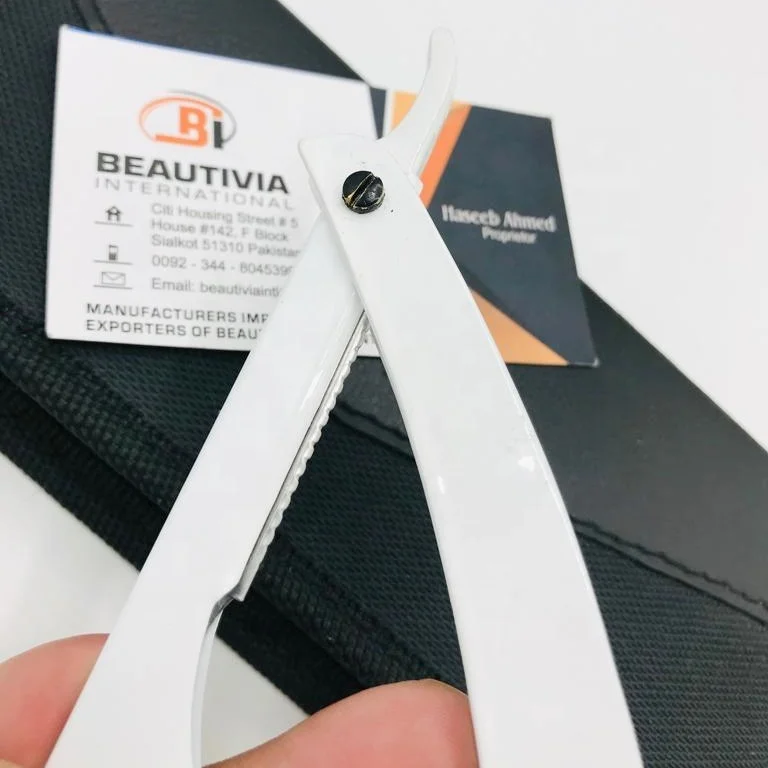 Stainless steel White Turkish razor / Turkish Shavette / Turkish Cut Throat Straight Razor