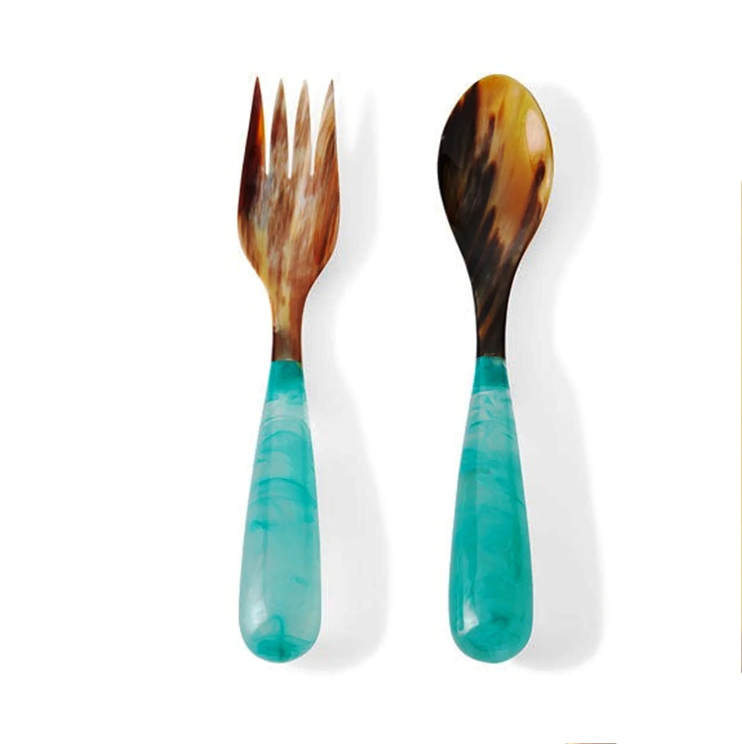 113 Customized Size & Color Resin Wooden Metallic Salad Servers 2 Piece Set High Quality Handmade Products Made In India