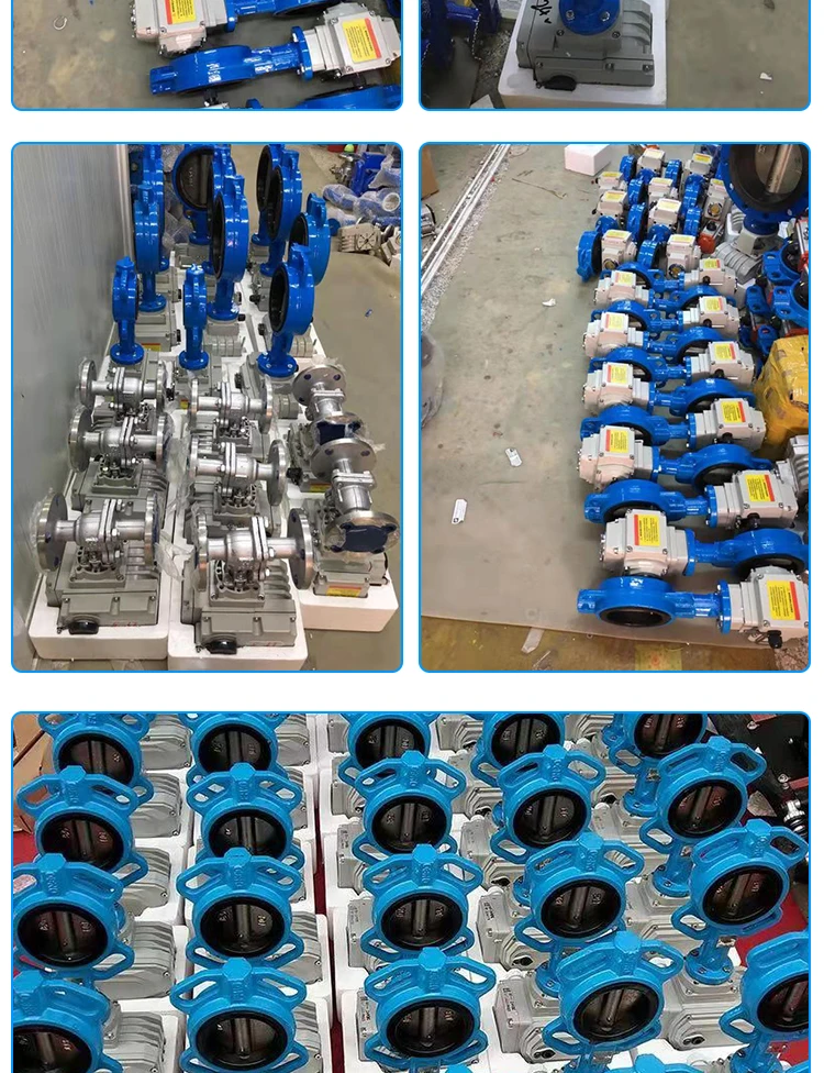 Electrical actuator electric stainless steel disc resilient seat butterfly valve