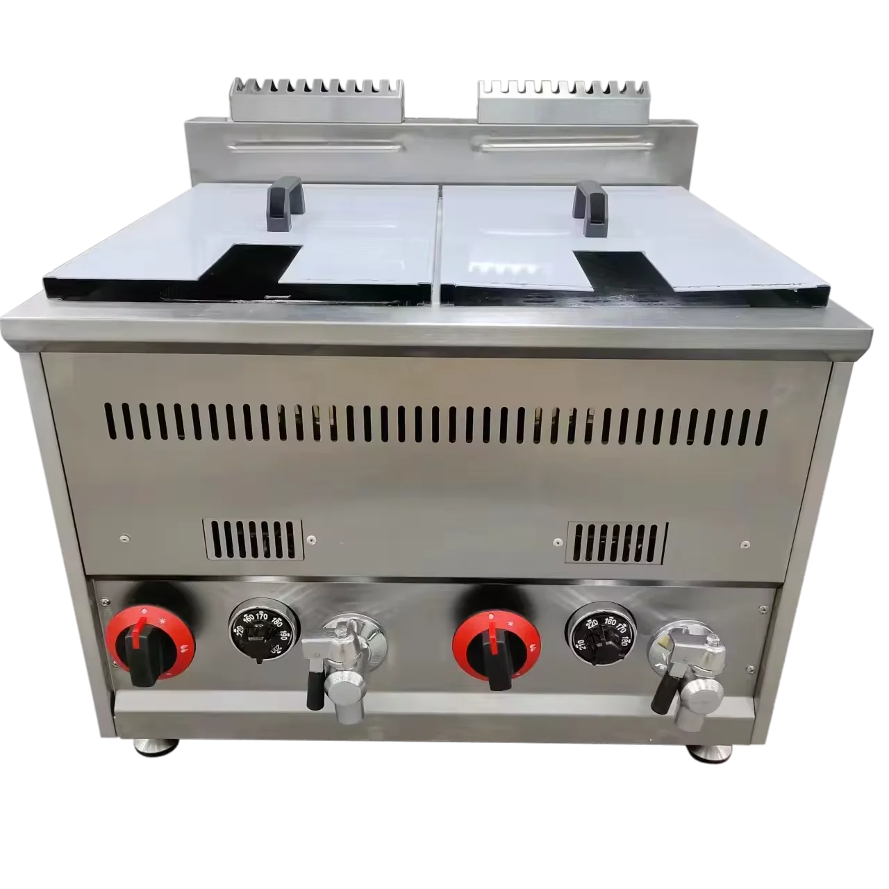 New Product 18L+18L Astar 2-Tank 2-Basket Gas Fryer With Cabinet Good Quality Catering Equipment More Durable