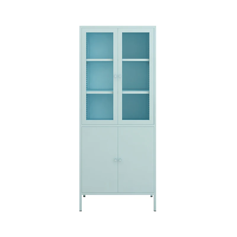 Modern Nordic Style Home Metal Storage Cabinet Storage Cabinet With Standing Feet Metal Bookcase