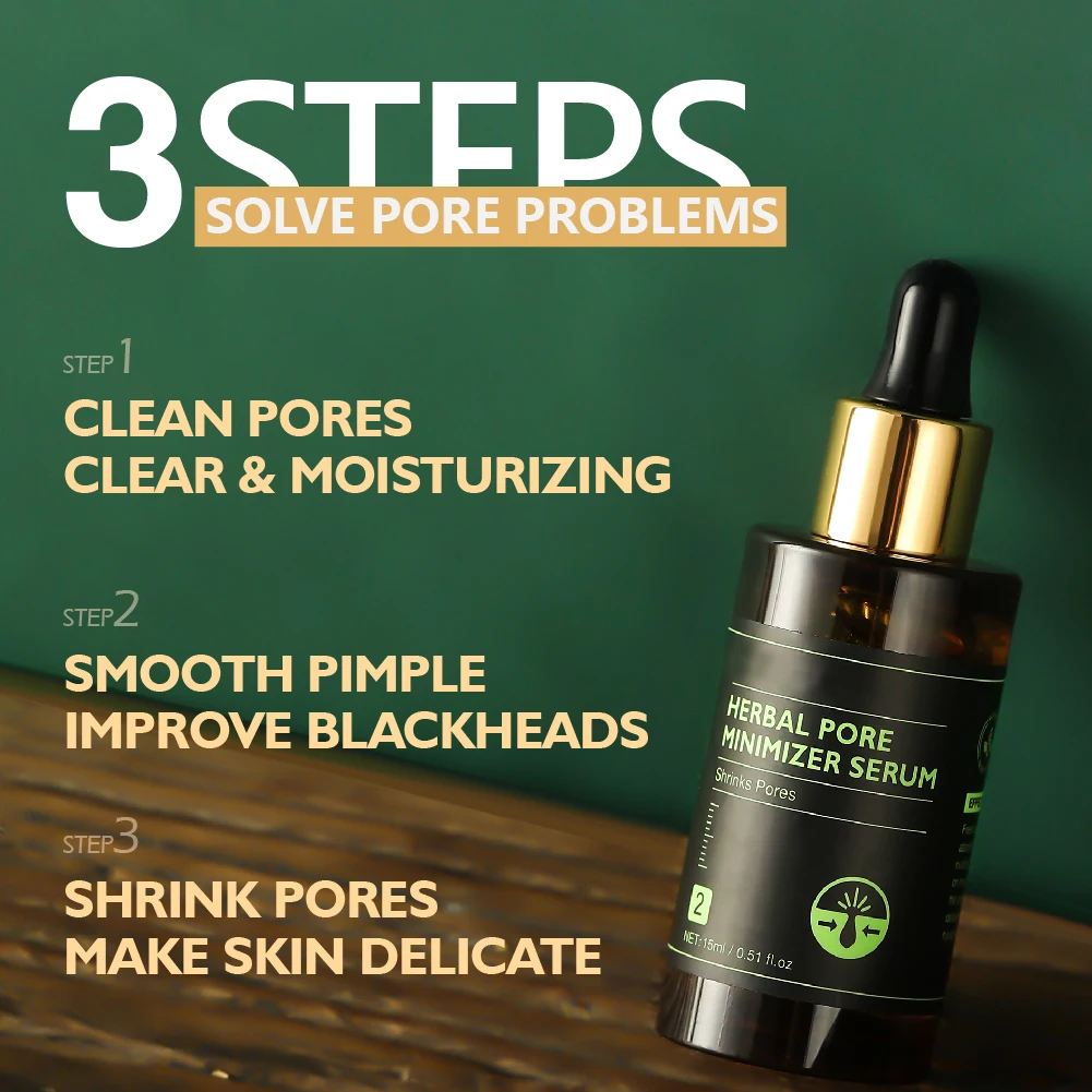 Stock Hot Sale Tea Tree Oil Face Serum Nose Pore Refining Tightening Skin Pores Minimizer Serum