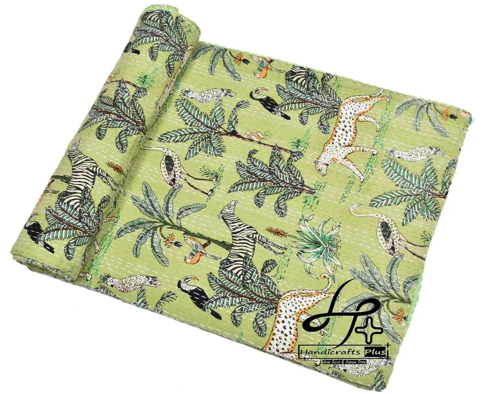 Wholesale Vintage Kantha Quilt  Throw Gudri Handmade Indian Ikkat print kantha quilt