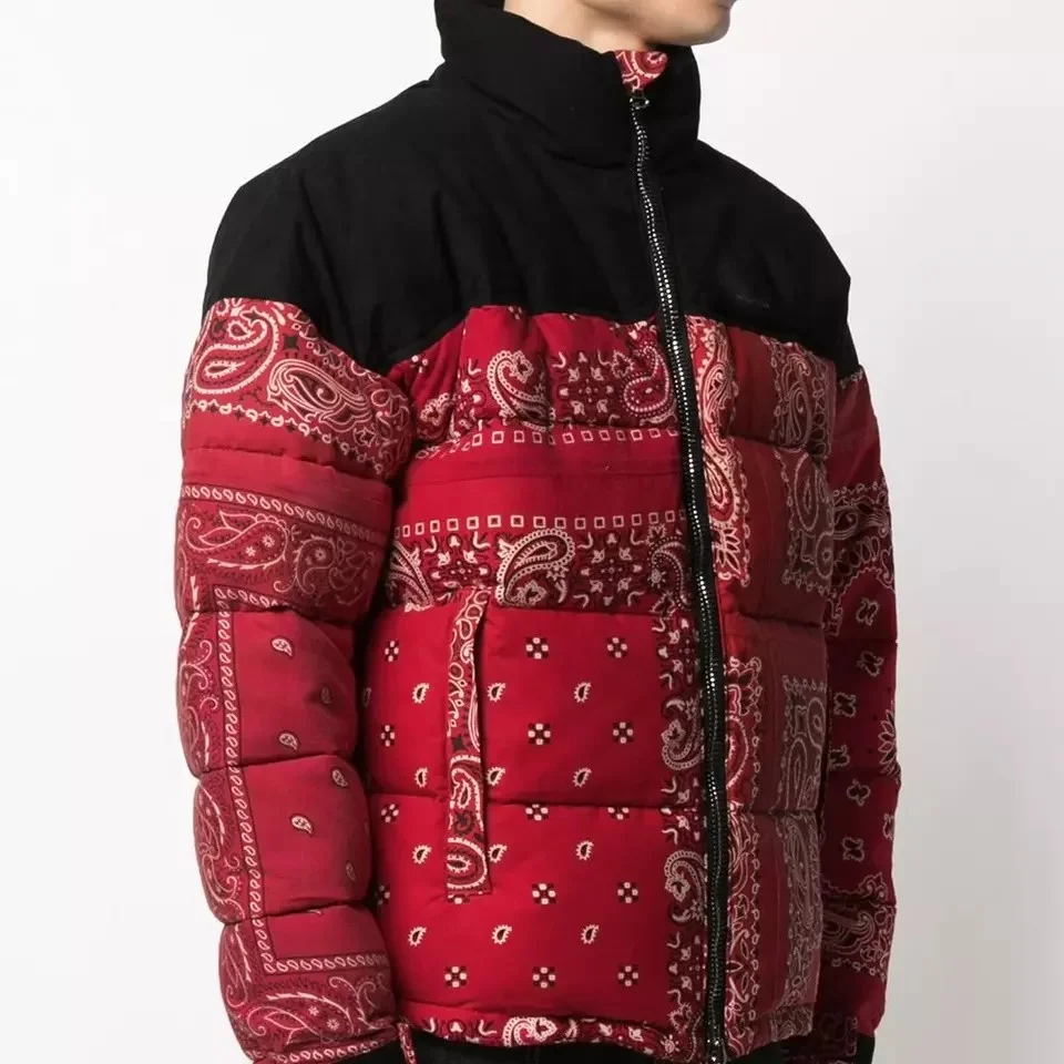 Men Fashion New Design Winter Puffer Shiny Jacket Warm Padding Wholesale Bubble Bomber polyester Sublimation Jacket