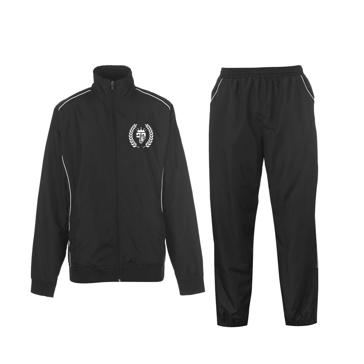 Small Quantity Custom men Sweat Suits Solid Jogger Sets Zipper Hoodie Tracksuits men Two Pieces Pants Set With Logo Jogging suit