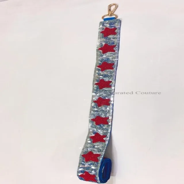 Exclusive sequin beaded strap Fashion Newest Design Comfy Multi-color Handmade Party Wear and Casual Fabric Glass Beaded Straps