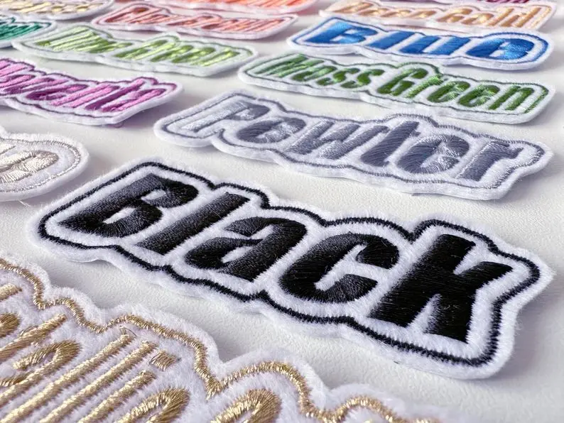 Customized Factory Made Cheap Price Fabric Embroidered Patch Badges Sew Embroidery Patches Clothing Woven Badges Patch