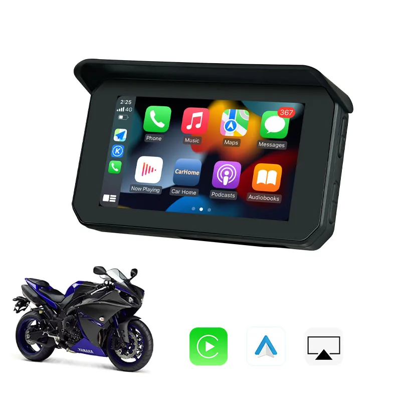 Лидер продаж для мотоцикла беспроводной Carplay экран с BT TPMS DVR GPS навигация Универсальный