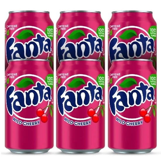 Hot Product Soft Drink Fruity Fanta fat can 12oz x 12 cans/tray cherry flavor