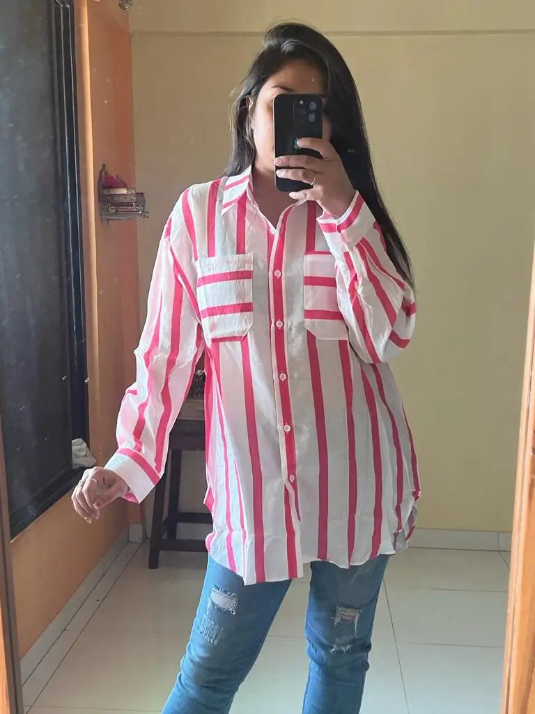 2023 Fashion sexy V-Neck split lantern sleeves party elegant Chiffon rose red shirts Elegant Blouse  for woman and girl