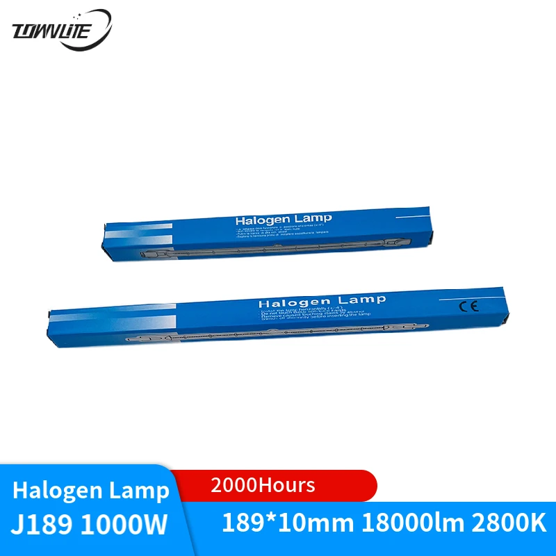 Marine halogen lamp Quartz iodide tungsten lamp halogen lamp 220-240V J189 1000W 2800K 2000 hours life  18000lm