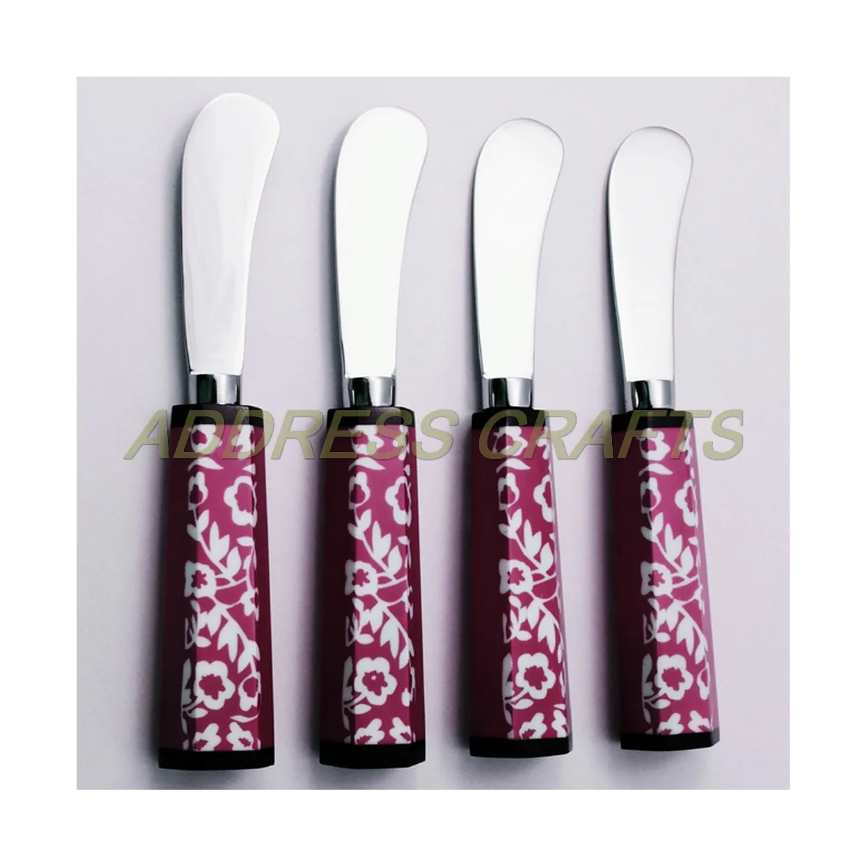 Luxury Style Butter Knife Set Stainless Steel Blade With Resin Handle Table Decoration Cutlery Set High Quality Spreader Knife