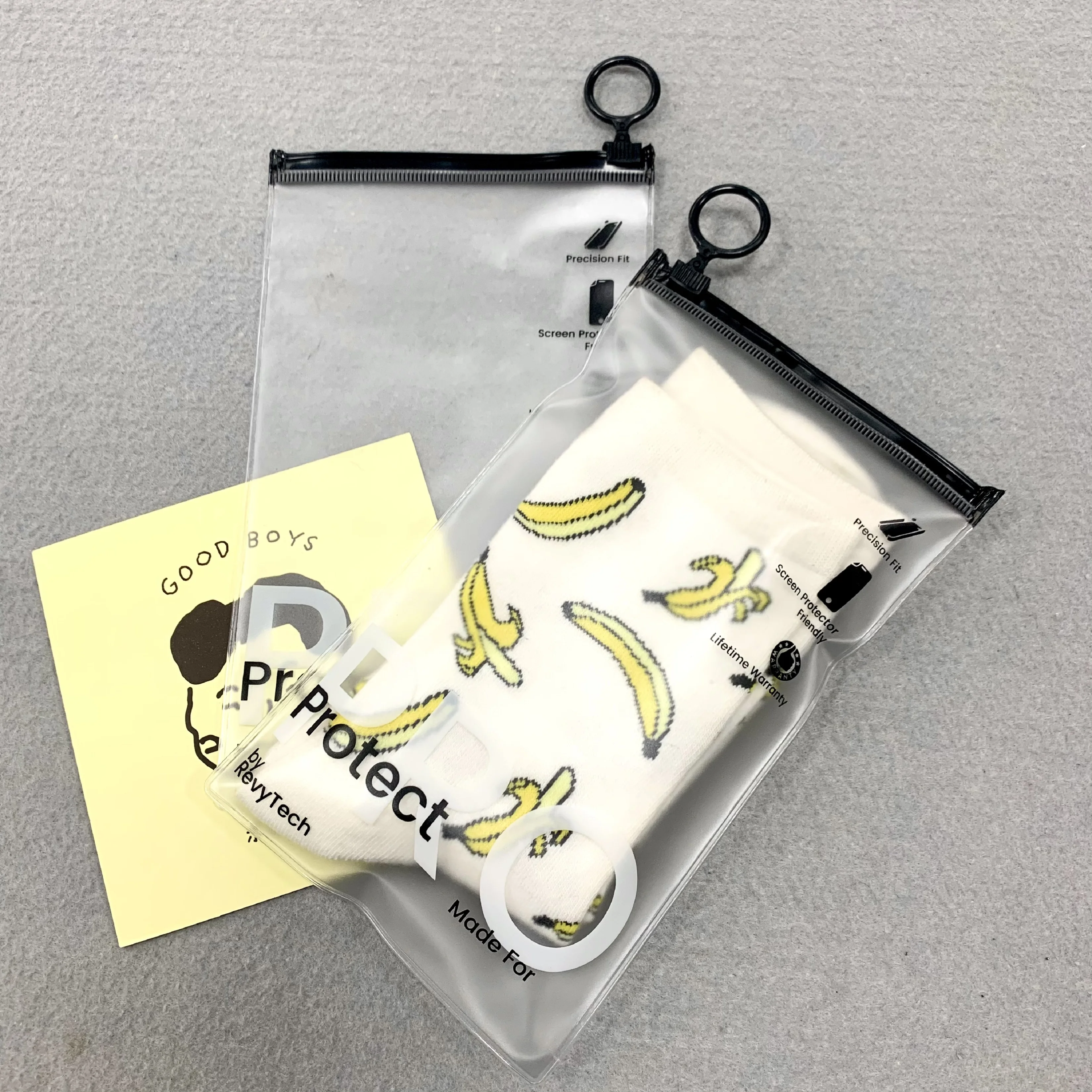 Custom printed Zipper Pouch frosted ziplock Packaging Bag For Phone case/ Socks Packaging Frosted Ziplock Bag