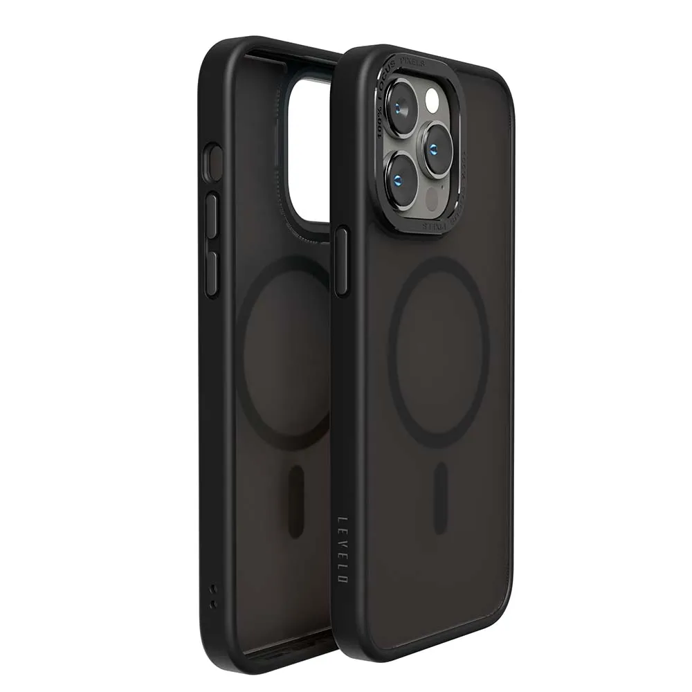 Trending2022 для iPhone 14 ProMax/Pro/Plus/14 Levelo Mag-safe Kayo матовое покрытие противоударные края металлический кольцевой чехол