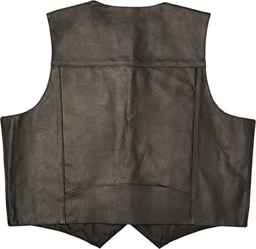 Men Classical Vintage Motorbike Sleeveless Leather Cowboy Hip Hop Classical Fashion Leather Vest for men