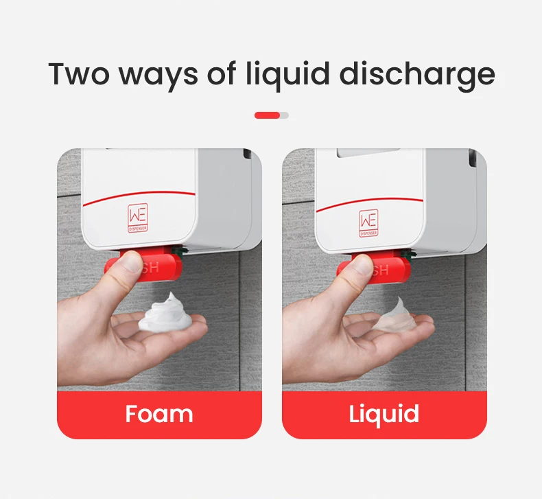 We Modern Luxury Style Stylish Premium Sustainable Material Single Abs Wall Touch Foam Soap Lotion Dispenser For Hotel