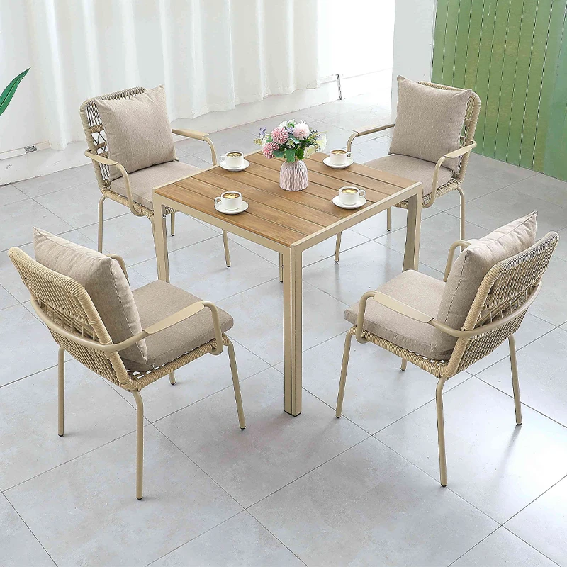 Factory supply wholesale outdoor Indoor patio garden restaurant hotel home chairs rope chairs hand woven garden chair