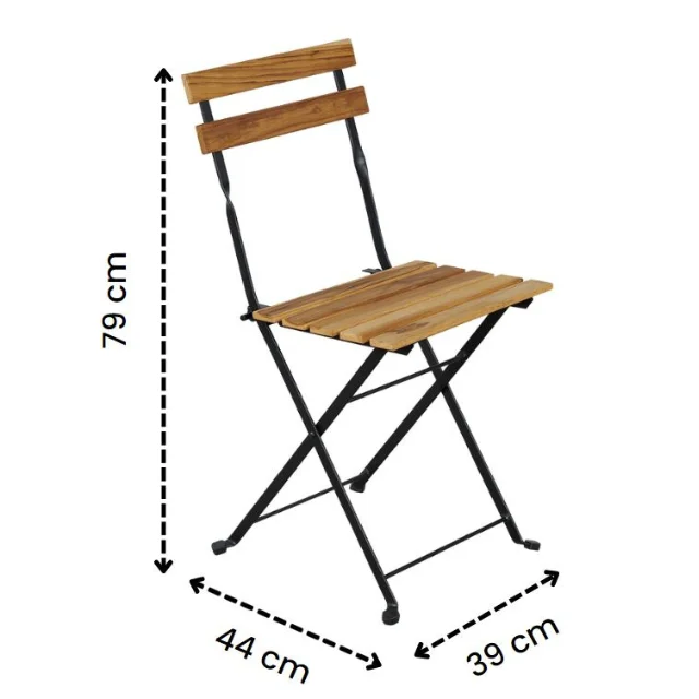 Hot seller patio furniture Teak Bistro Coffee set Table and Chairs for Garden Furniture space Vietnam high quality nice grain