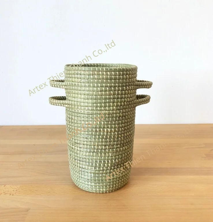 Eco Friendly Supplier from Vietnam Seagrass Small Vase Collection Vintage Flowers Vase for Table Decoration