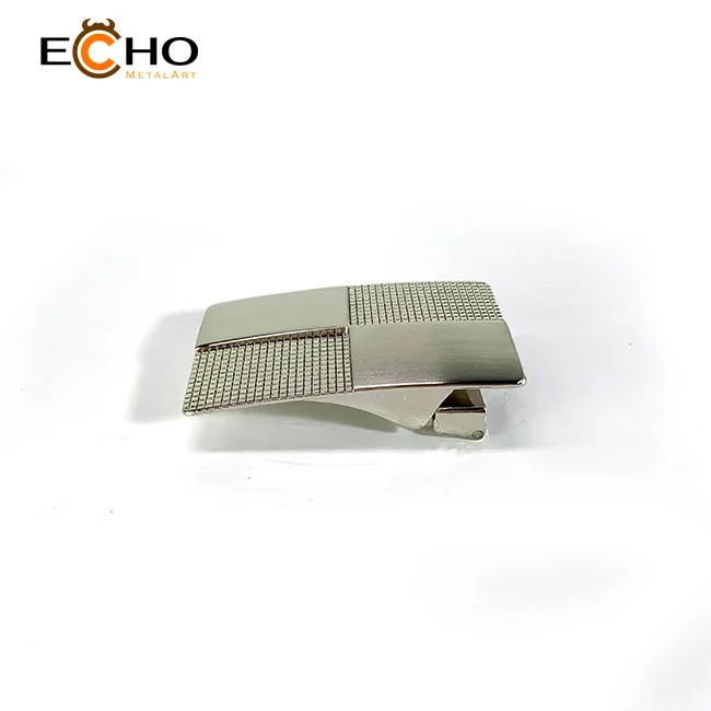 35mm men alloy buckle with clip in nickel satin finishes