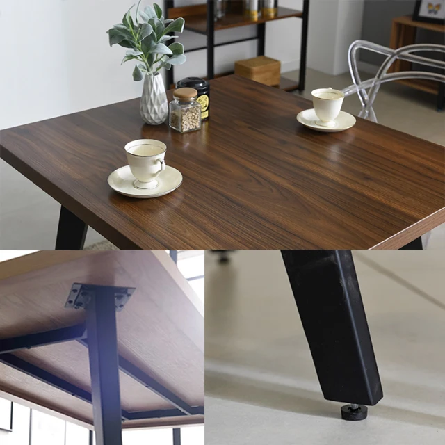 Modern Dining Table Chair Set Wooden Metal Rectangular Square MDF Rustic Small Large 4 6 8 seater Dining room Furniture