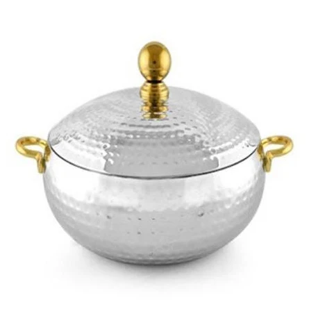 Metal Wood Serving Hot Pot Chapati Storage Server Pot For Home & Hotel Wedding Party Functions