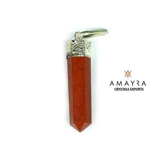 Latest Black Tourmaline Cap Pencil Pendant  Wholesale Chakra Pendants for sale Buy Agate Necklace From Amayra Crystals Exports