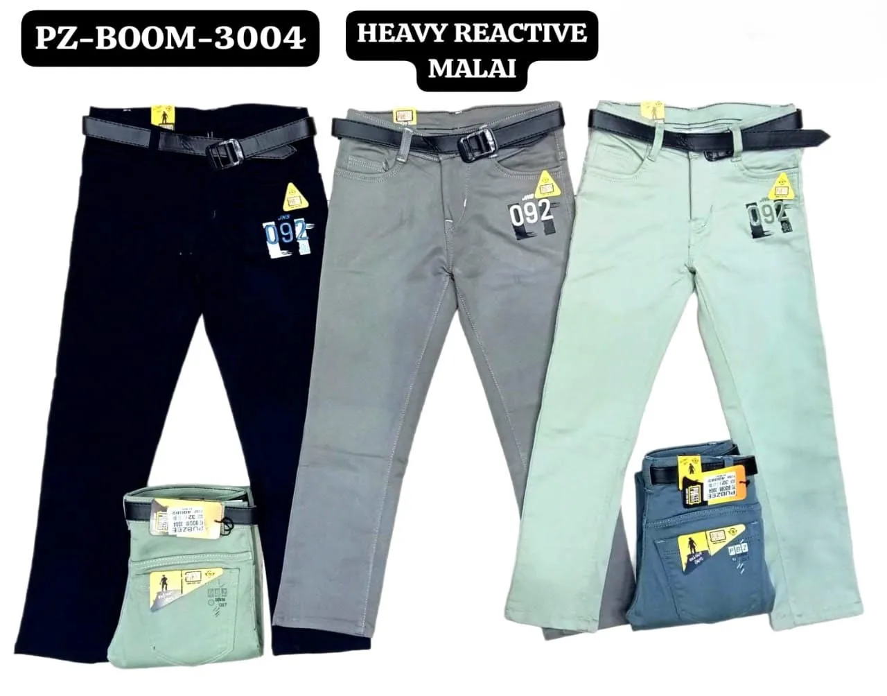 Wholesale Quality Hip Hop Style Reactive Jeans for Kids Boys Slim Fit Regular Pants Overalls Washed Pant Style Following