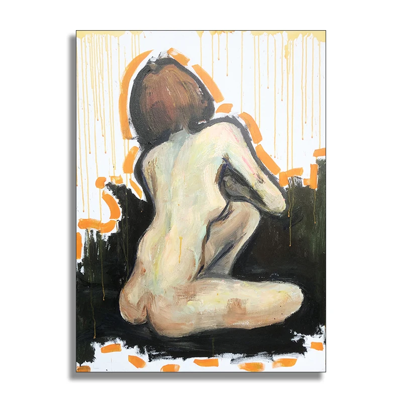 handle chinese abstract nude art body painting supplies