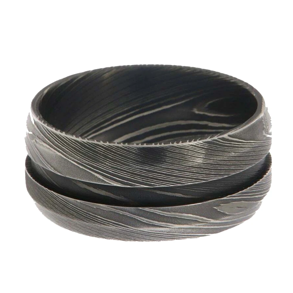 Wholesale Cheap Price Damascus Steel Ring Made In Pakistan / Custom Handmade Damascus Steel Ring For Sale