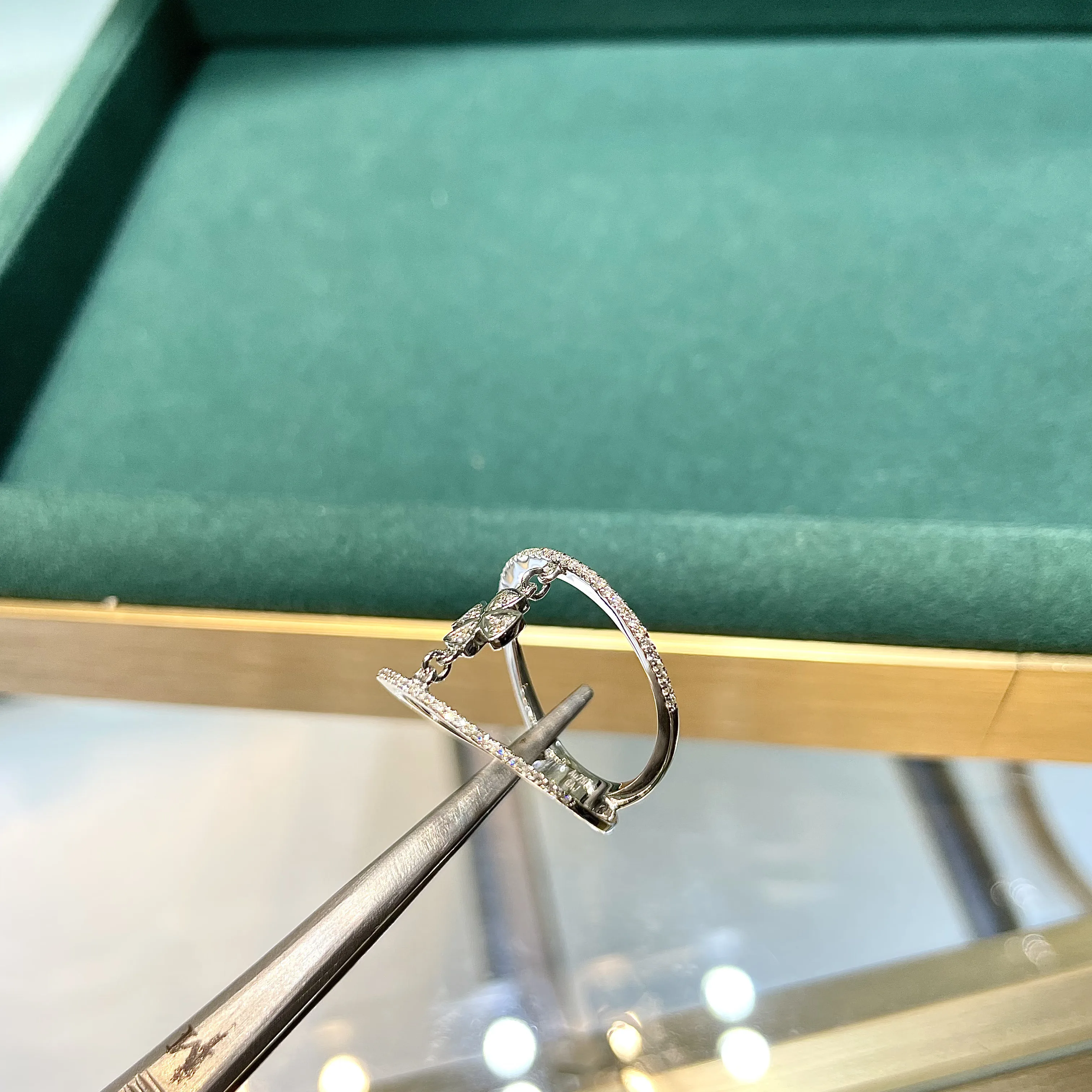 OEM женские ювелирные изделия 925 стерлингового серебра 10K 14K 18k золото 750 белое кольцо с бриллиантом