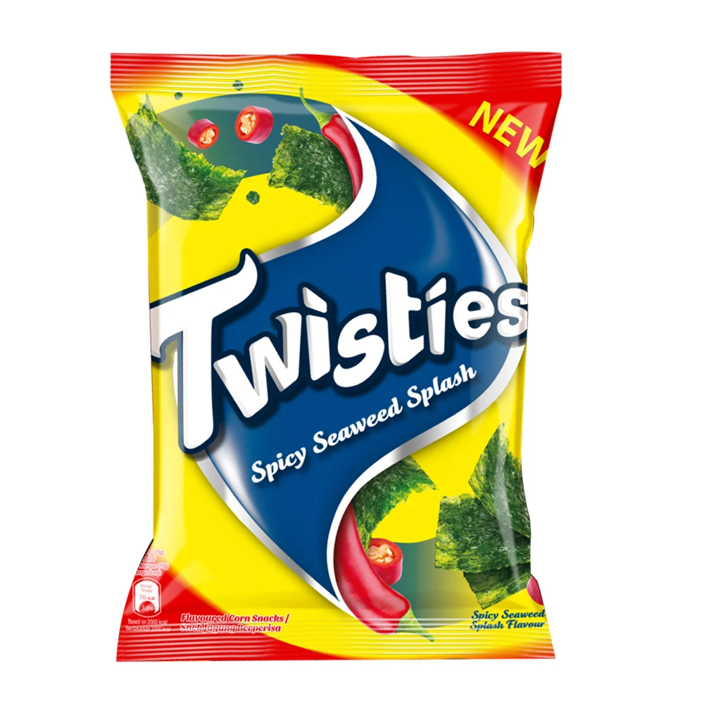 TWISTIES пряный ароматизатор морских водорослей 60 г ароматизированные Кукурузные Закуски продукты оптовик Малайзия