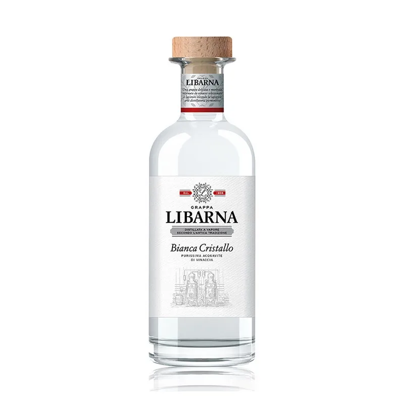 Premium line Top Quality Made in Italy Grappa Libarna Bianca 6 x bottle 0.70ml ready for export
