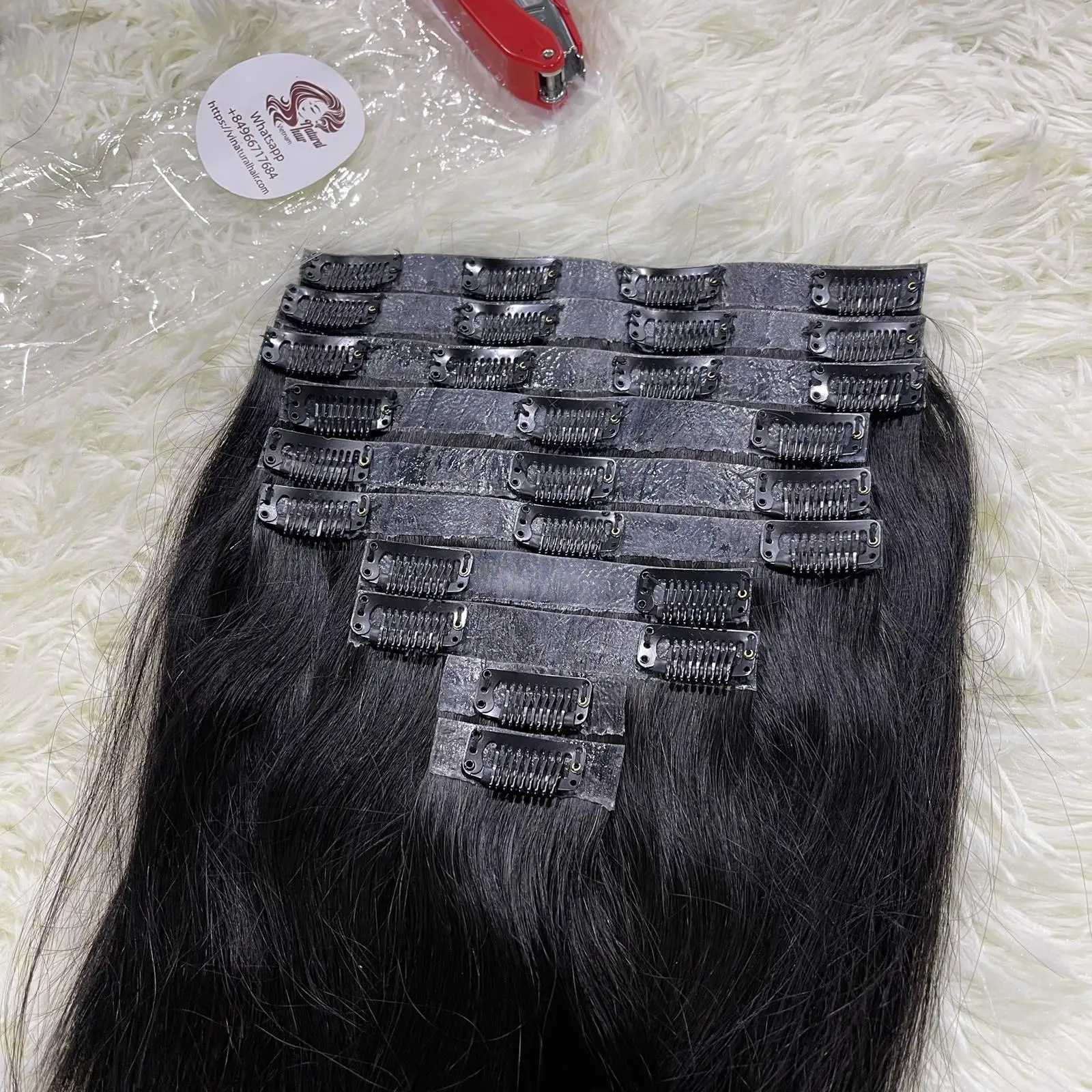 Clip in tape hair cuticle aligned virgin natural straight hair extensions remy human hair extensions tape machine vendors