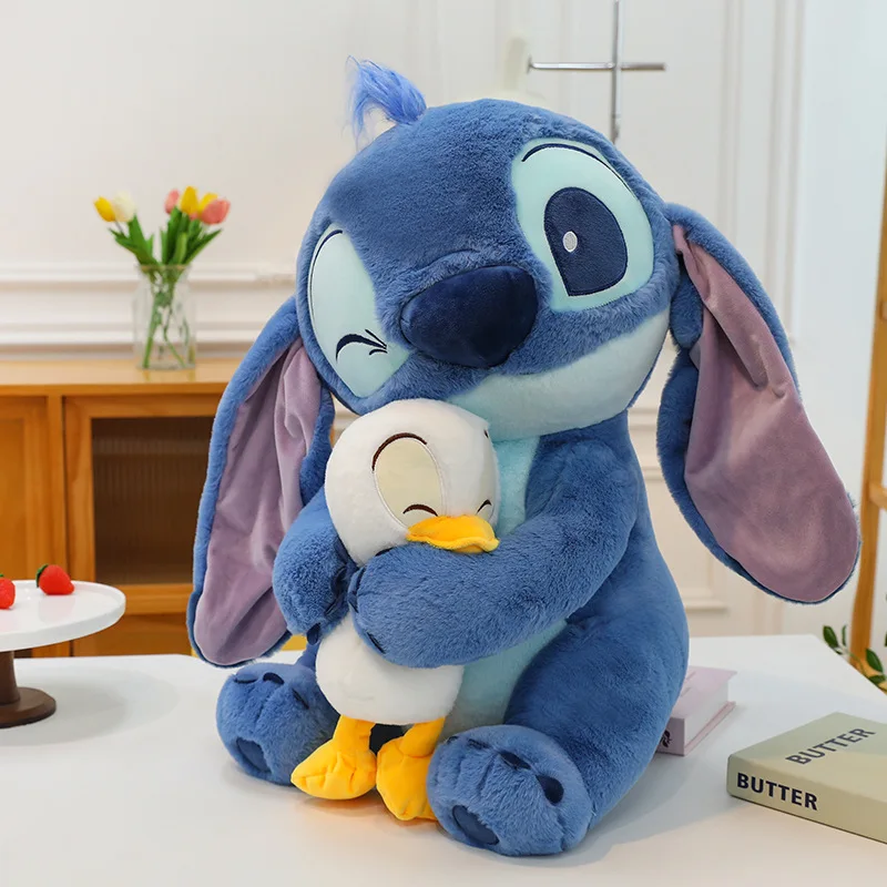 Duck stitches plush toy cute cartoon stitches doll interstellar hot sleeping pillow girl gift arcade claw machine