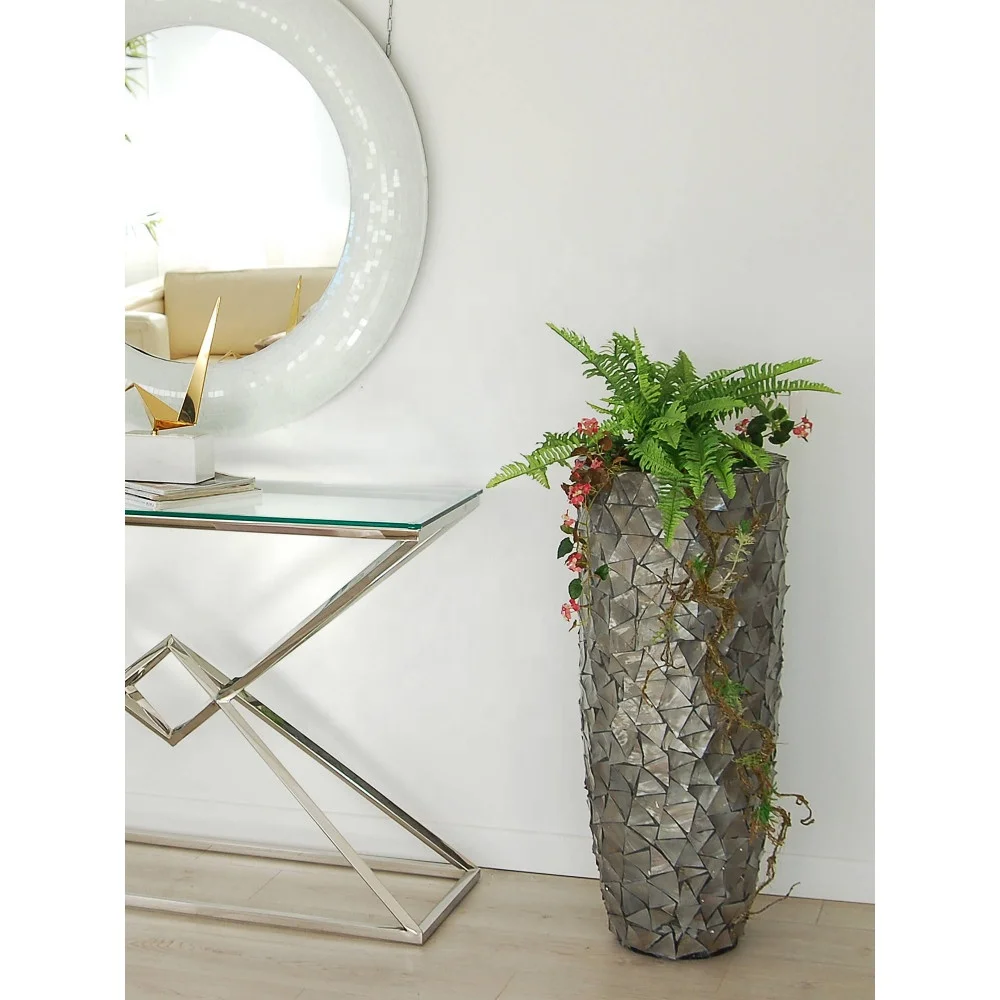 Direct manufacturer mother of pearl shell pot vase planter Seashell Planter Pot handmade in Viet Nam home decoration