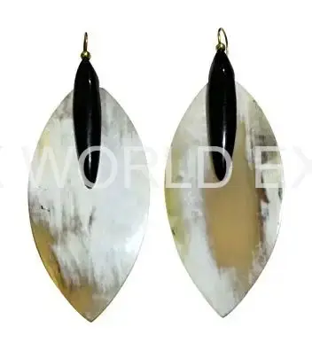 2023 женские модные ювелирные изделия здоровый образ жизни изготовленные на заказ серьги с рогом буйвола жемчугом и бриллиантами лидер продаж для рукоделия