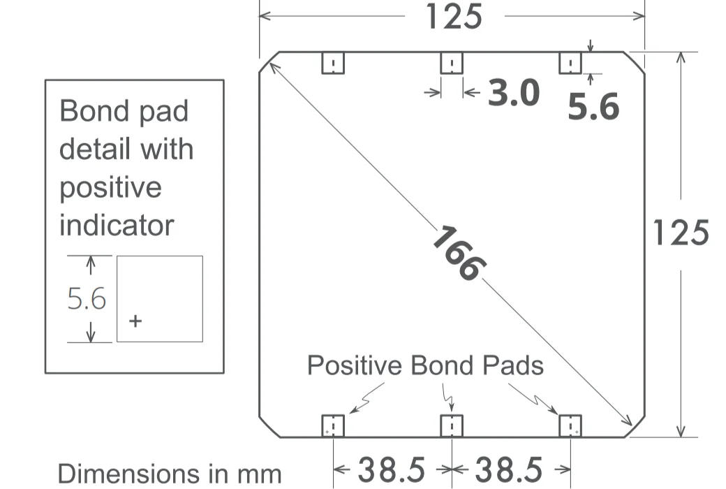 Hot sale 125mmx125mm Size Maxeon 3 C60 GENII HP JP JEI 3.44w Sunpower 5*5 inch Mono Lightway Solar cell