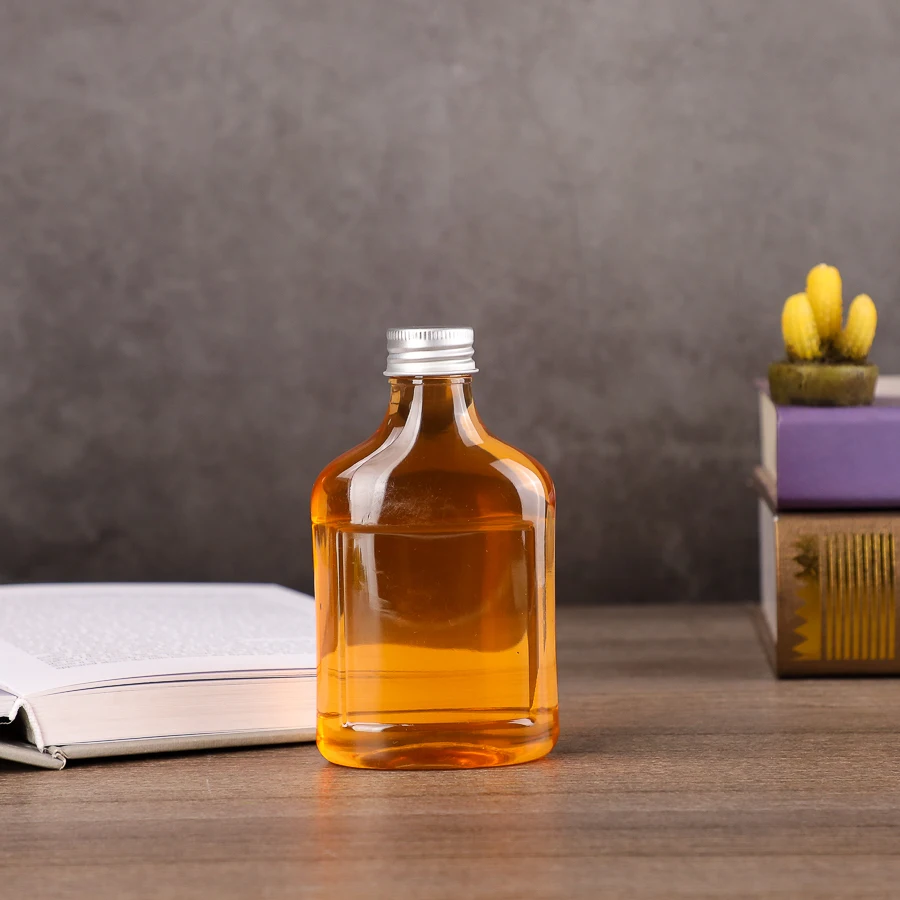 Mini 60ml 100ml 150ml Unbreakable PET liquor Bottle 500ml Reusable Plastic Pet Bucket Bottle Beverage Bottle