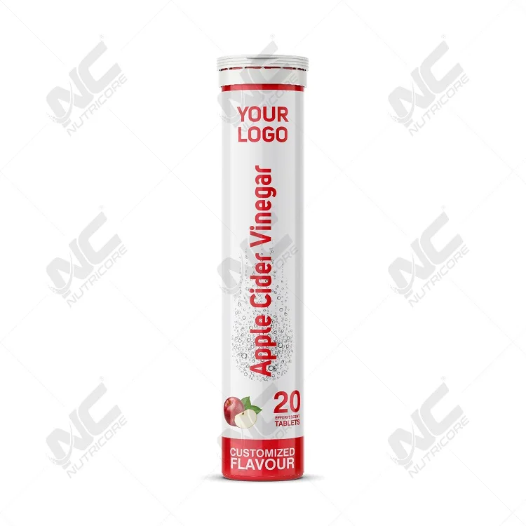 Indian Supplier of Best Quality Private Label Healthcare Supplement ACV Apple Cide Vinegar Effervescent Tablets