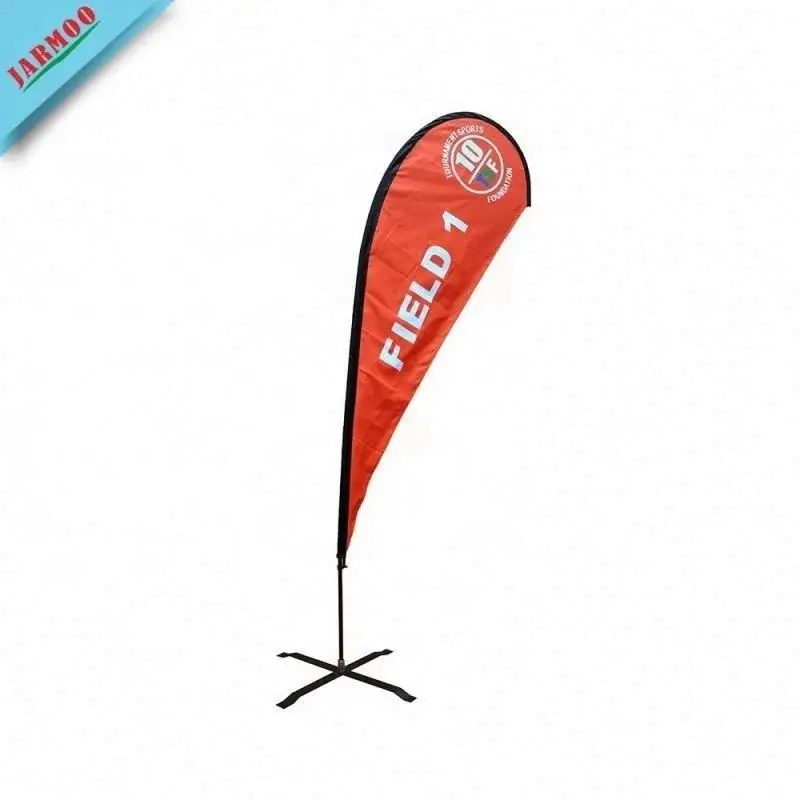 Beach Teardrop Banner Single Sided Large Beach Flag For Sale And Advertising Feather Water Base Banner