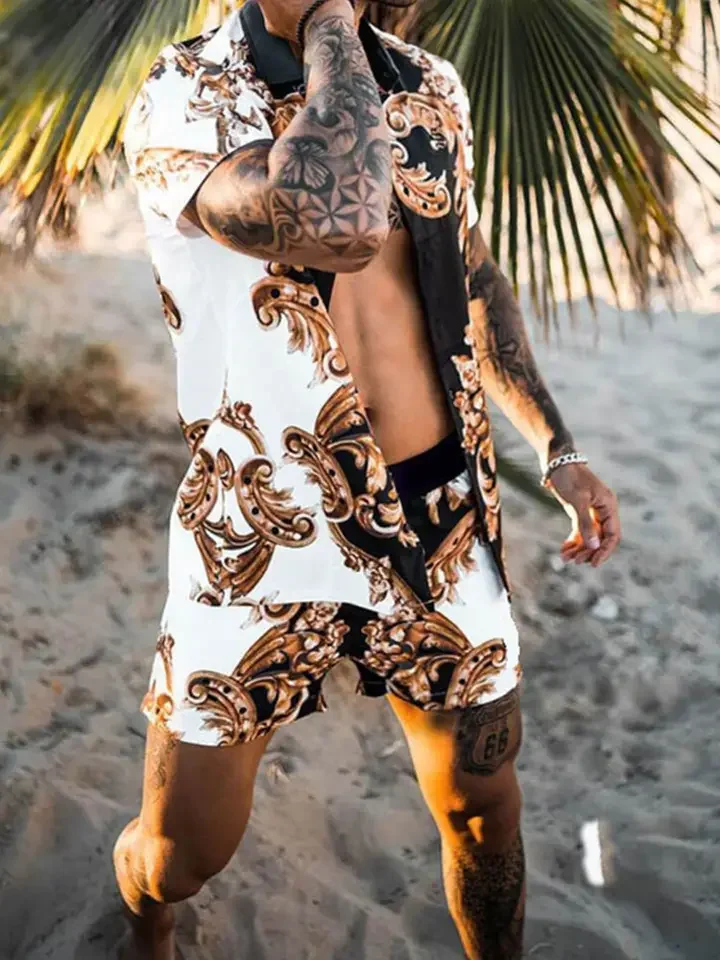 Hot Hawaii Hibiscus Print Cozy Lovers Clothing Custom Polynesian Tribal Casual Men Short Sleeve Dress Men Shirt Couples Suit