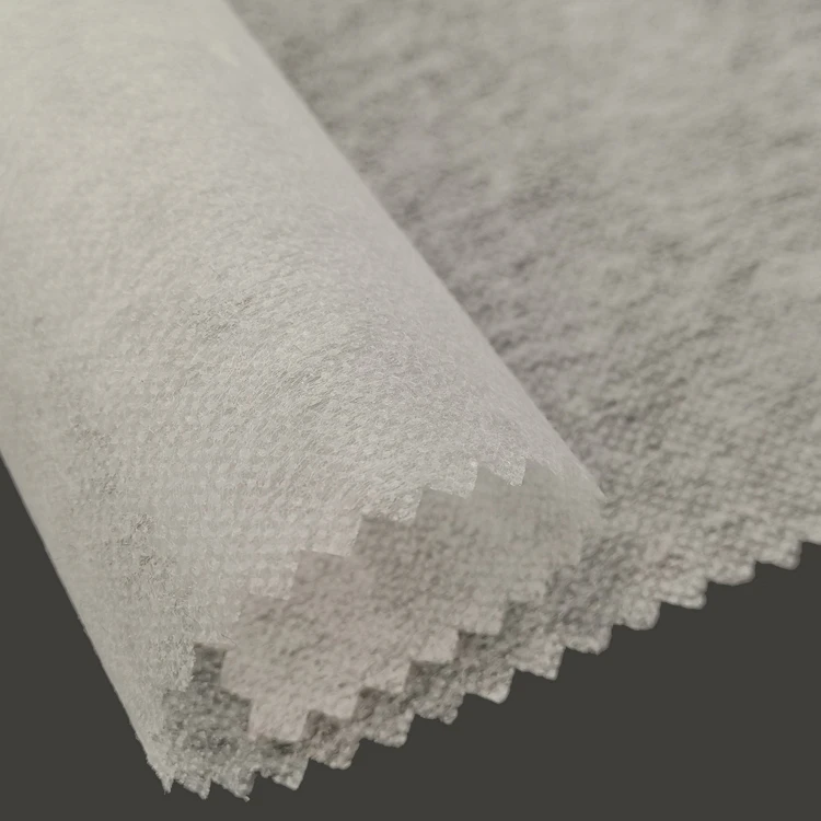 Factory nonwoven gum stay dot fusing interlining thermal bond double dot interlining for sale made in vietnam