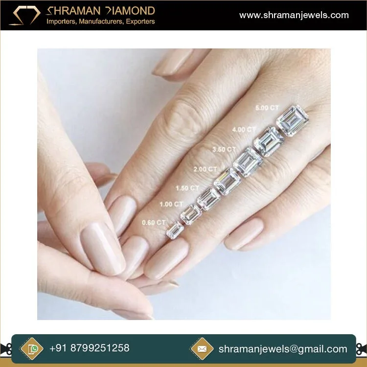Indian Supplier of Best Quality 4.5 Carat VS1 Clarity IGI Certified Emerald Cut Lab Grown Loose Diamonds at Competitive Price