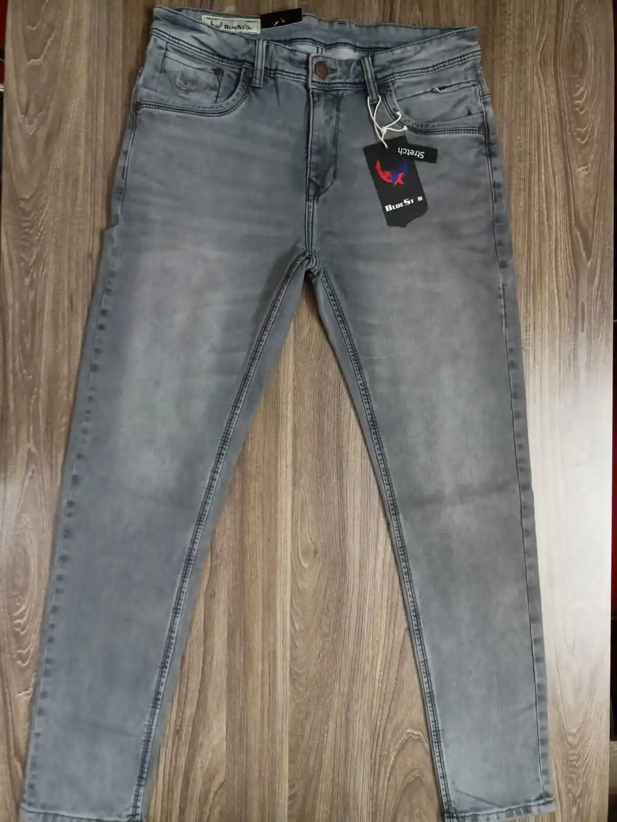 Customized logo wholesale men jean with reasonable Price collection jute from Bangladesh