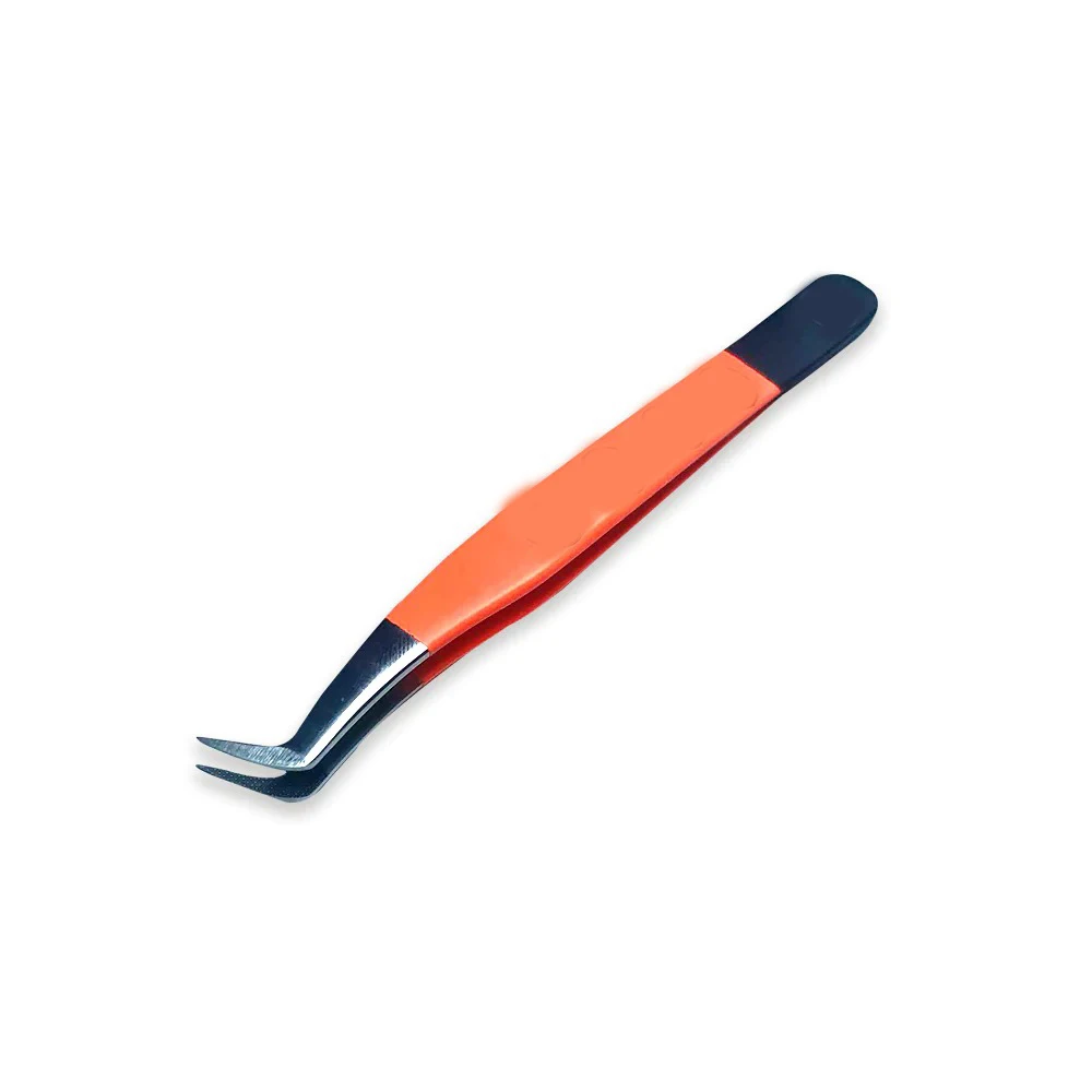 Best Fiber Tips Professional Eyelash Extension Tweezers For Perfect Grip To Lashes Never Slips Lashes 75 Degree Bend