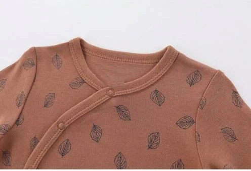 Wholesale Custom Toddler Infant Printed Zipper Sleepwear Pajamas 100% Organic Cotton Baby Footie Jumpsuit Romper